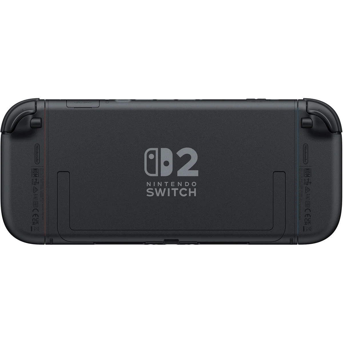 Back of the Nintendo Switch 2 console with its wide kickstand folded flat