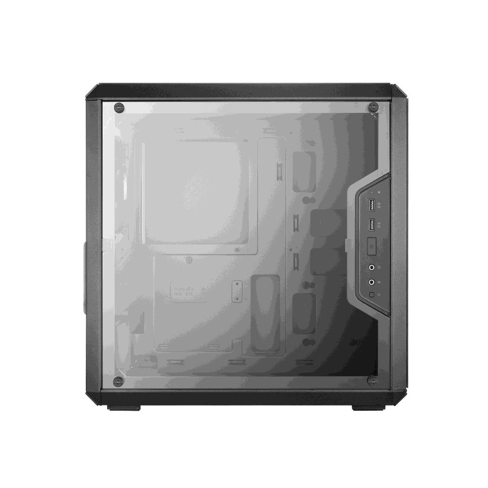 The product is photographed from behind, showing the rear panel with various ports and connectors.
