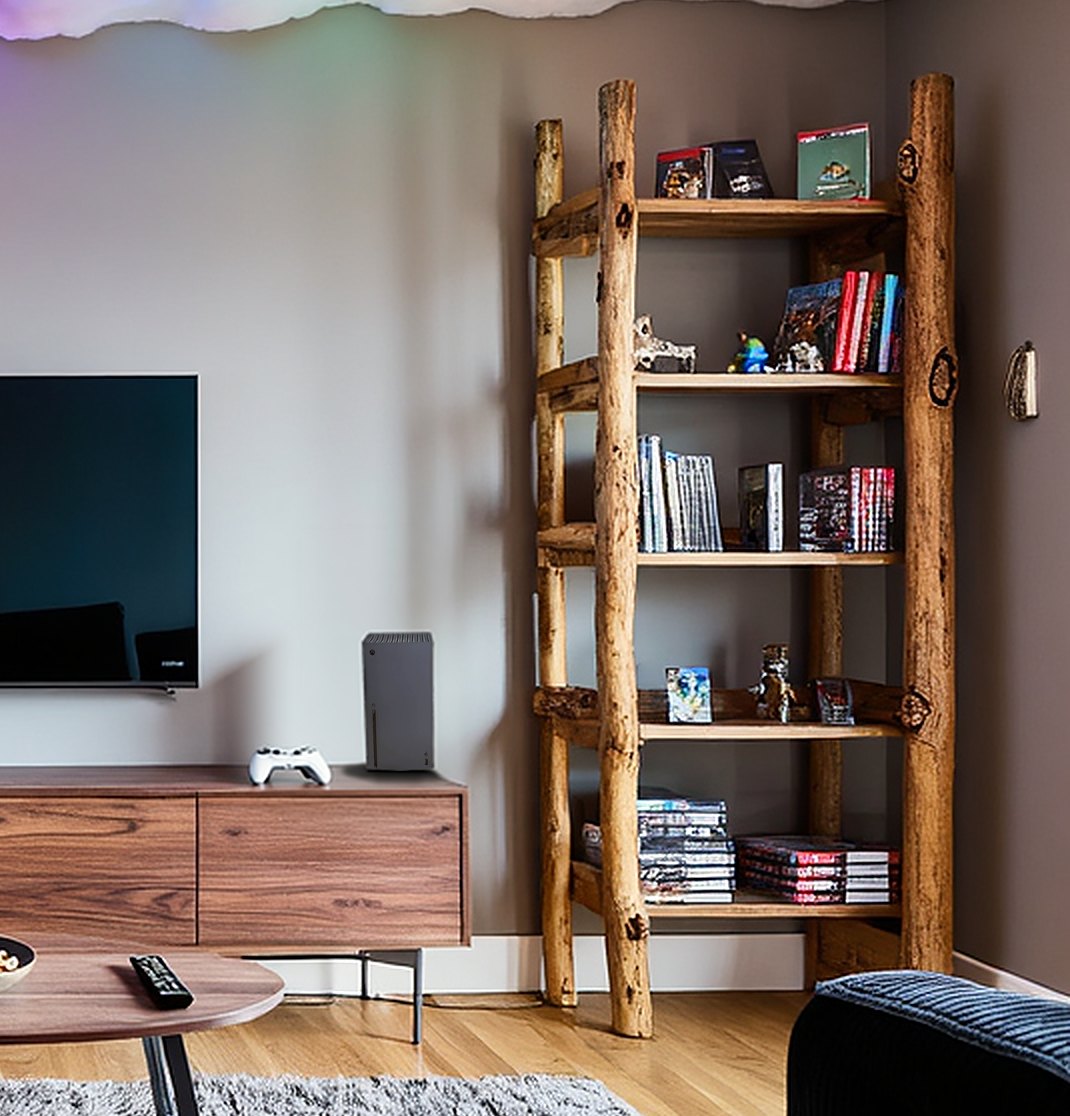 LITTLE TREE 69.9" Vintage Bookshelf in the grand theft auto 6 setup scene
