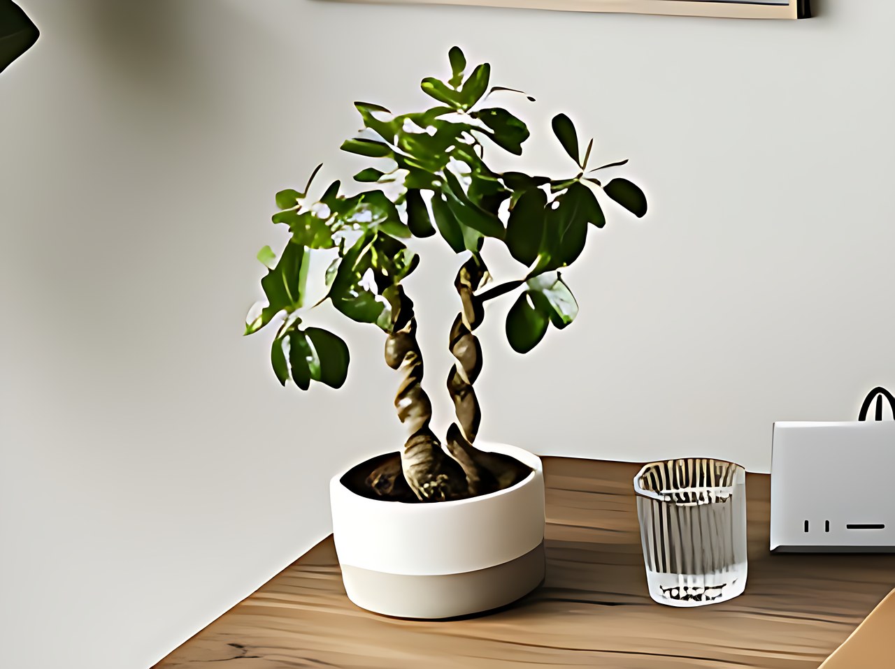 Costa Farms Money Tree, Live Indoor Plant, Braided Trunk in the mac room simple setup scene