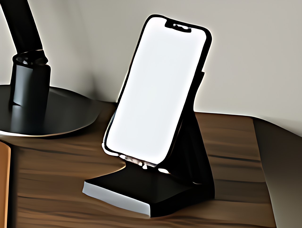 aceyoon Foldable Phone Stand for Desk in the mac room simple setup scene