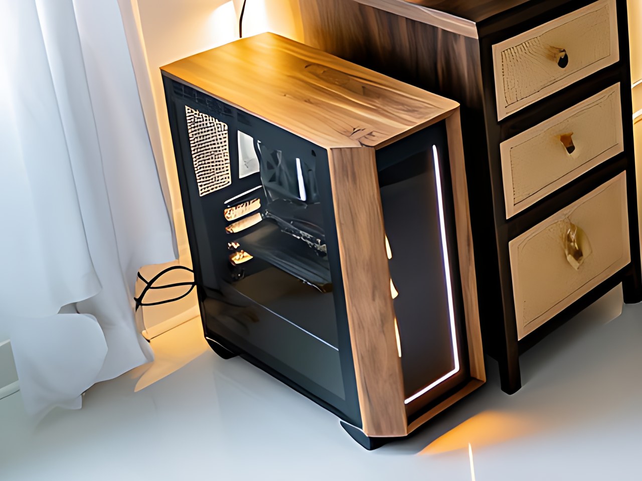 Asiahorse Scutum ATX PC Case in the modern style room scene