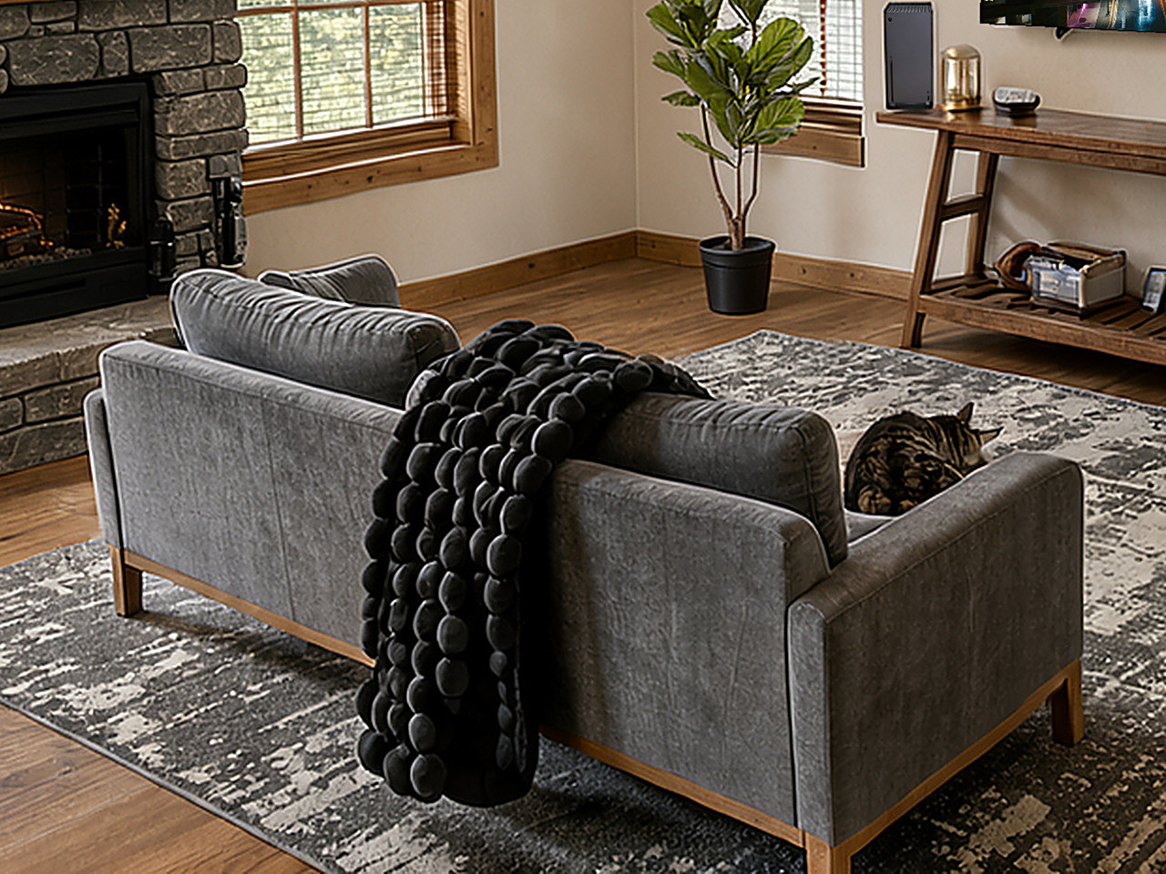 TOPLANS 89.8” Mid Century Modern Couch