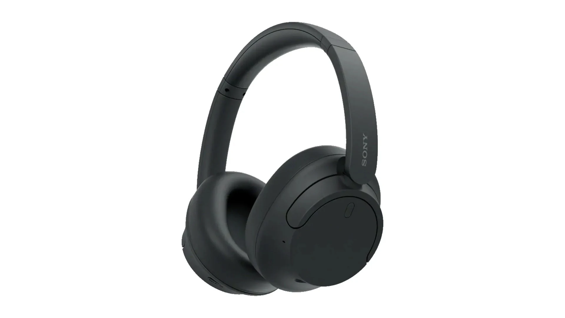 The Sony WH-CH720N Wireless Noise Cancelling Over-Ear Headphones are shown in a side profile, highlighting the ear cups and headband.